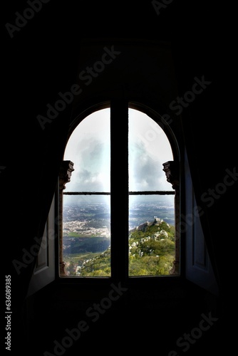 Beautiful Scenery View from National Palace of Pena, Sintra, Portugal