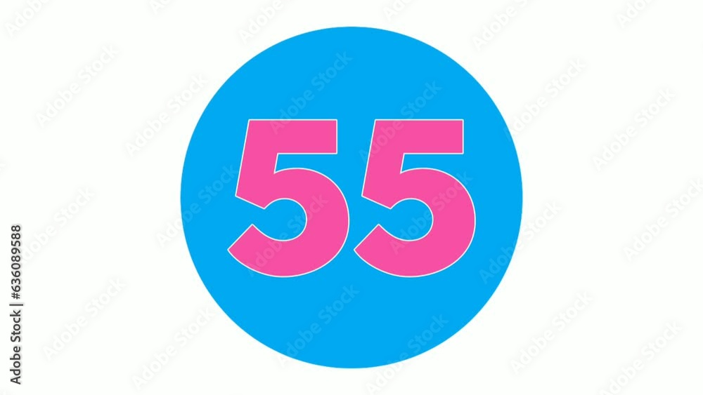 Number 55 fifty five sign symbol animation motion graphics on white background,4k cartoon video number for video elements Number 55 fifty five sign symbol animation motion graphics on white background,4k cartoon video number for video elements