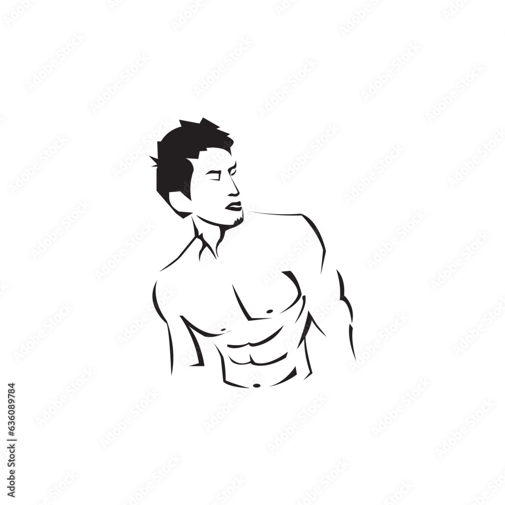 Fototapeta premium male body abstract vector illustration design