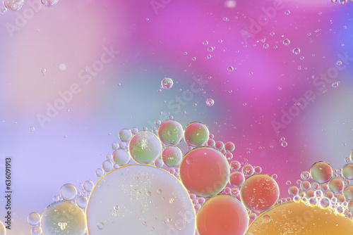 Colorful Oil Drops On The Water Surface   photo
