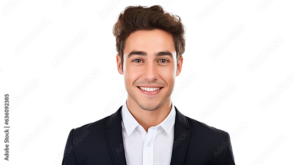 portrait of a handsome young businessman on white studio background portrait of a handsome young businessman on white studio background