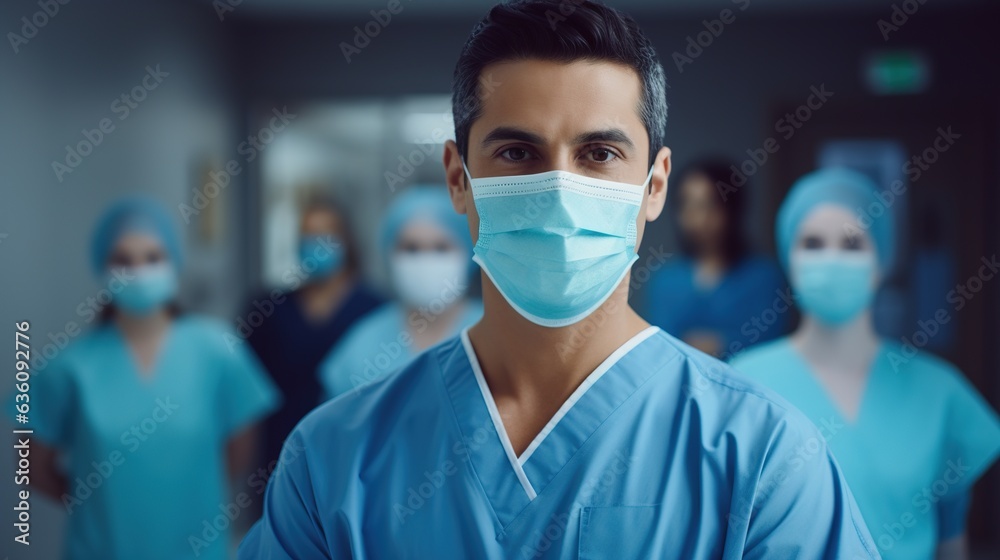 team surgeon in hospital. generative ai team surgeon in hospital. generative ai