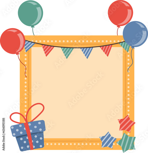 birthday party collage frame design