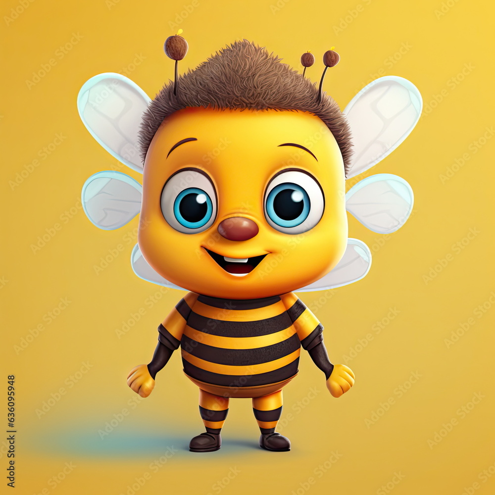 Cartoon character of bee Cartoon character of bee