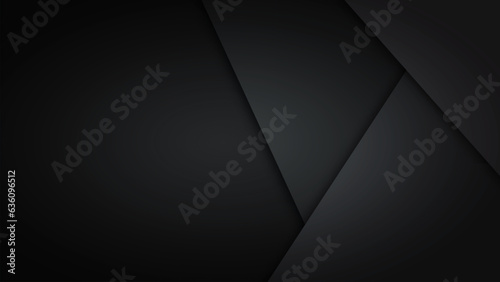 Abstract dark background. abstract black and gray matte background. Metallic texture premium backdrop design. Modern dark black dynamic background with geometric shapes. Vector illustration