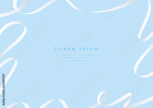 white ribbon design frame