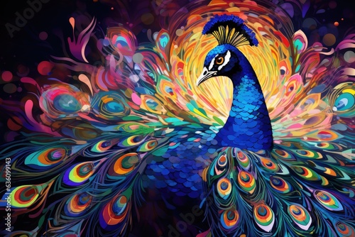 a majestic peacock