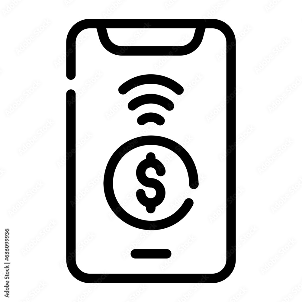 nfc Line Icon nfc Line Icon