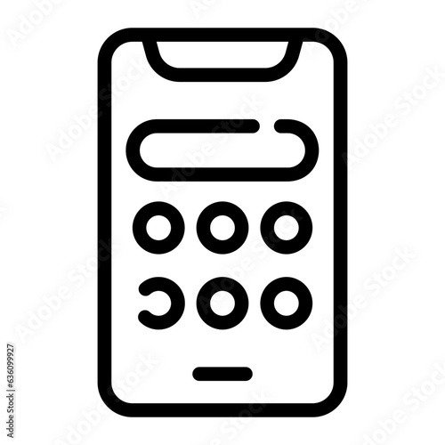 pin code Line Icon