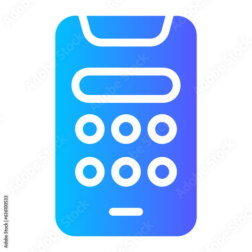 pin code Gradient icon