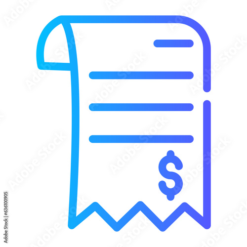 bill Line Gradient Icon