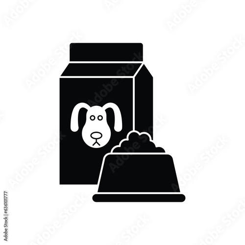 Pet snack icon design. Pet food bag vector icon. isolated on white background. vector illustration