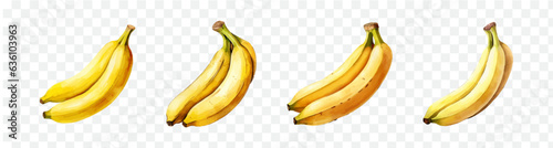 Banana watercolor graphic transparent isolated 