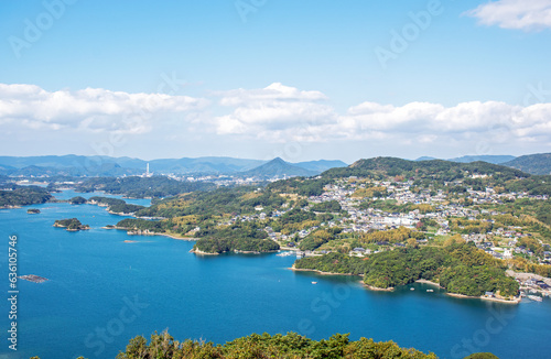 九十九島 佐世保市｜「世界で最も美しい湾」に認定された展海峰からのパノラマビューです 