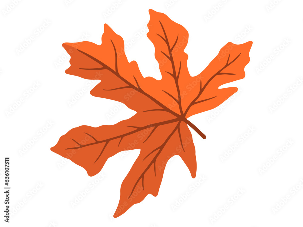 Fototapeta premium Autumn Falling Leaves Illustration 