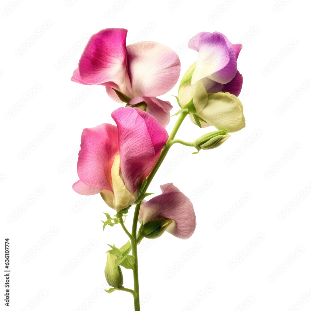 Fototapeta premium Sweet Pea , Isolated On Transparent, PNG