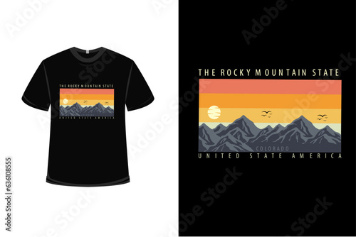 Rocky Mountain Retro Vintage T Shirt Design