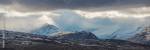 Wallpaper Mural Snow covered mountain range in Iceland Torontodigital.ca