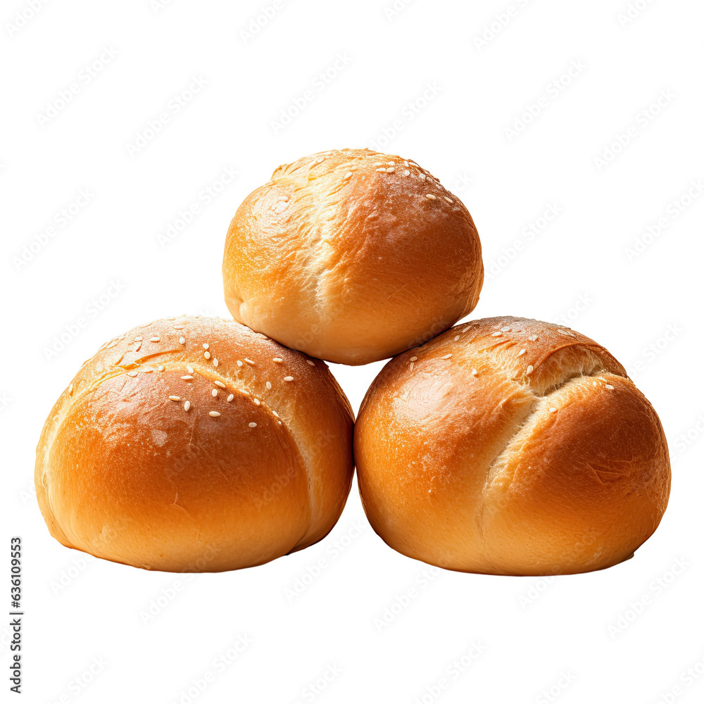 Buns on transparent background alone