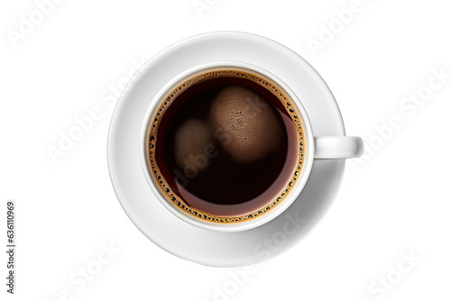 Coffee americano isolated on a white transparent background shot on the professional macro lens PNG