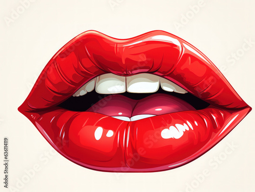 picture of lips with red lipstick