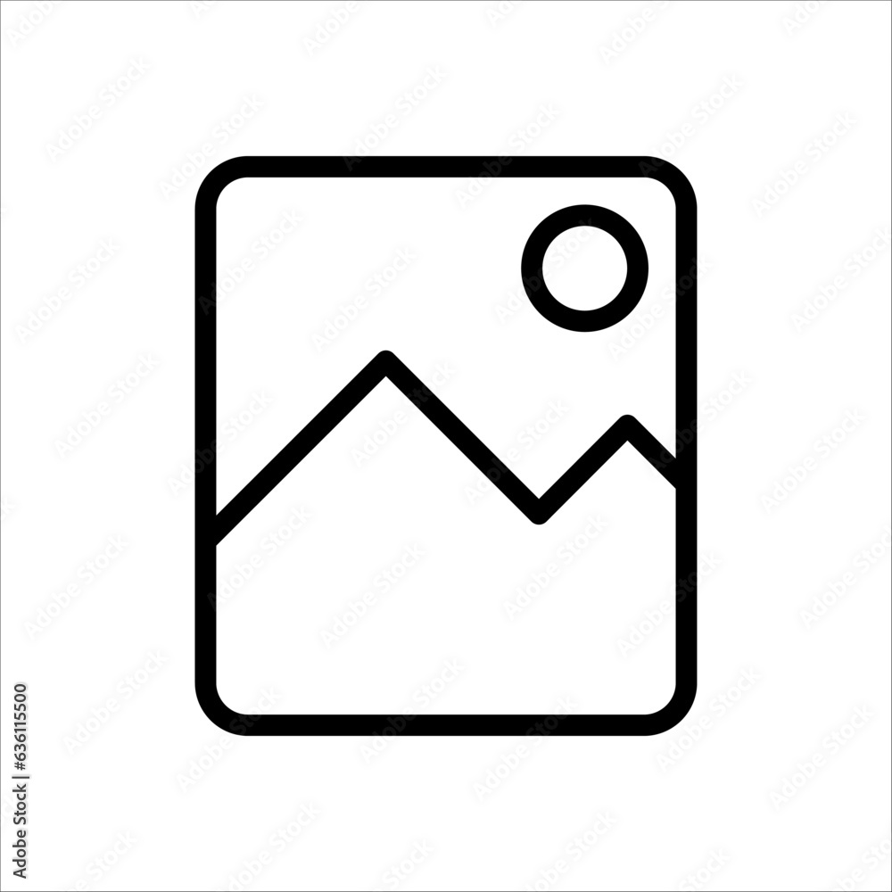 Picture icon vector. photo gallery icon symbol on white background Picture icon vector. photo gallery icon symbol on white background