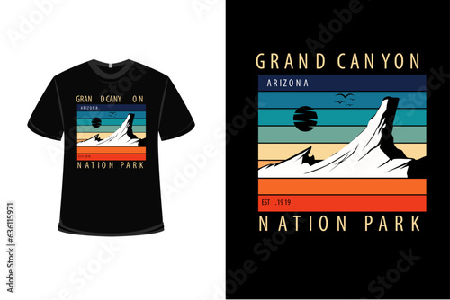 Grand Canyon Retro Vintage T Shirt Design