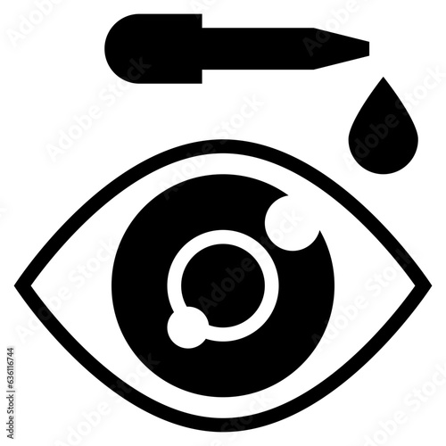 drop eye vision health care tear solid glyph
