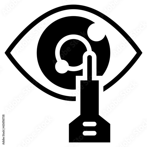 lasik eye focus health care solid glyph