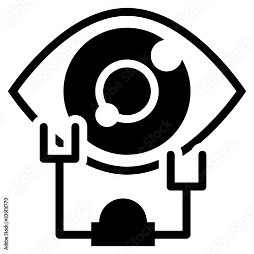 robot lasik scan eye health care solid glyph