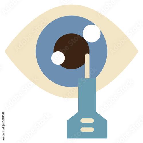 lasik eye focus health care flat style