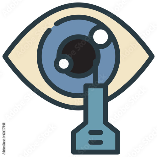 lasik eye focus health care filled outline