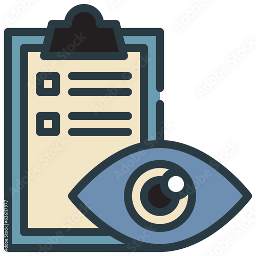 report eye hospital care health filled outline