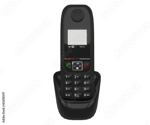 Wallpaper Mural 3d rendering black cordless phone Torontodigital.ca