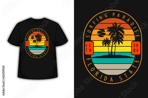 Florida Retro Vintage T Shirt Design