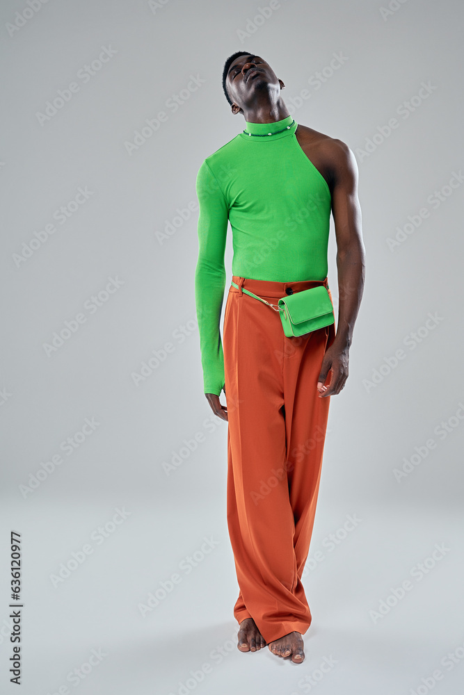 Sensual portrait of a black fashionable man Sensual portrait of a black fashionable man