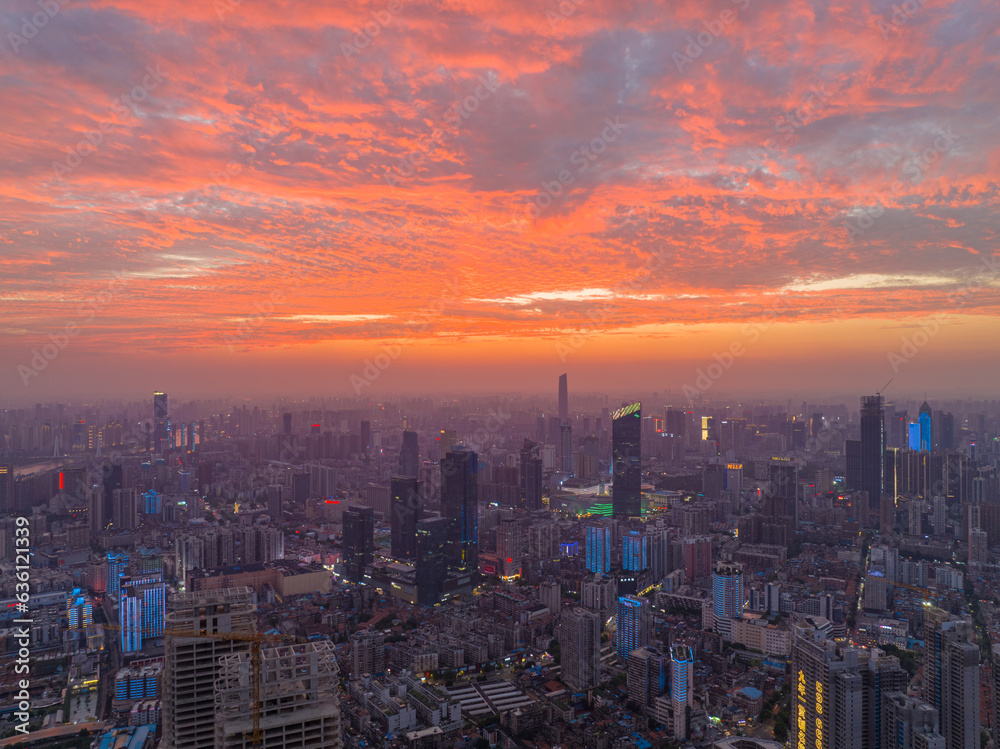 Wuhan City landmark and Skyline Landscapes  