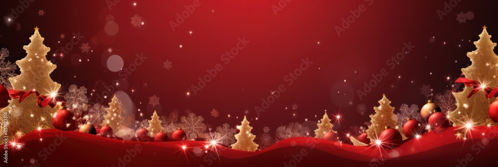 Christmas banner background with copy space, generative AI