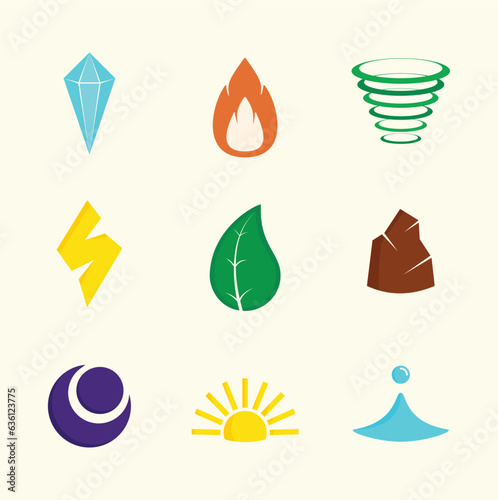 Pure Nature Element Symbol Icon