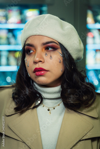 Crying editorial makeup