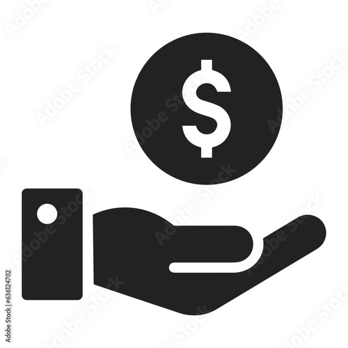 Money payment icon symbol vector image. Illustration of the dollar currency coin financial market design image