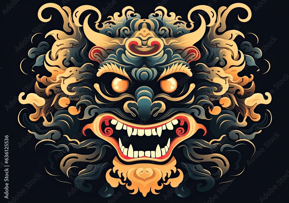 image about oriental chinese dragon background, in the style of mythological symbolism, Happy chinese new year 2020