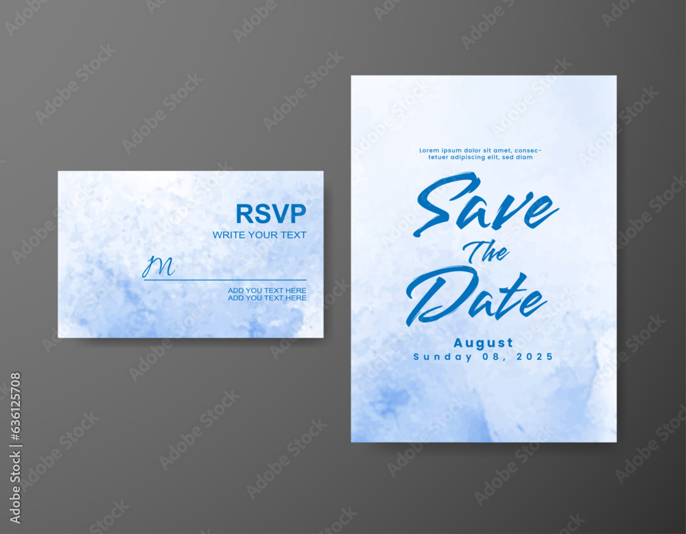 Wedding invitation with abstract watercolor background Wedding invitation with abstract watercolor background