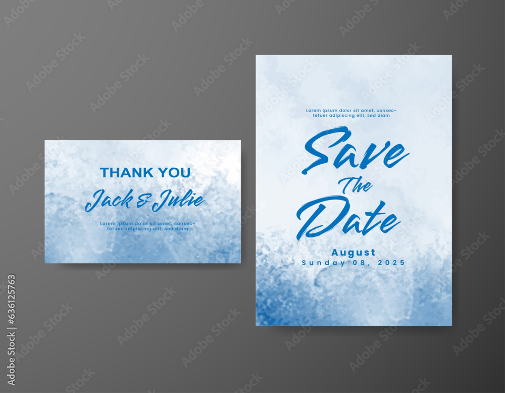 Wedding invitation with abstract watercolor background Wedding invitation with abstract watercolor background