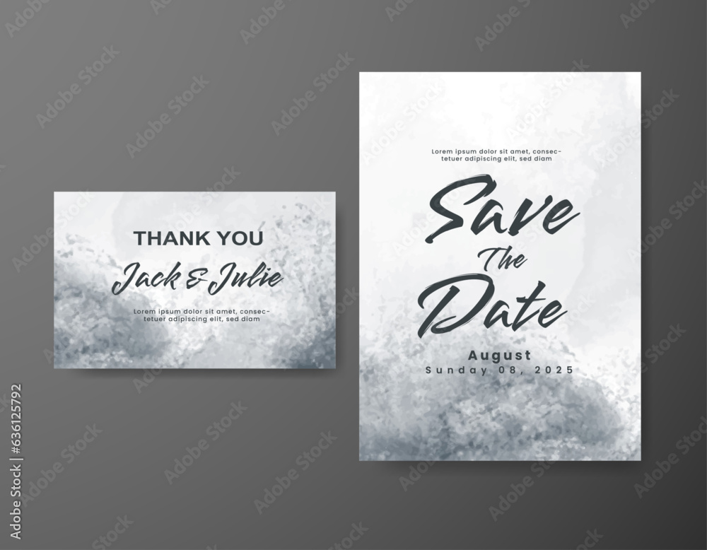 Wedding invitation with abstract watercolor background Wedding invitation with abstract watercolor background