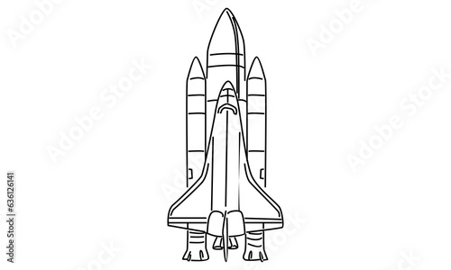 line of rocket flight vector illustration © barnawi