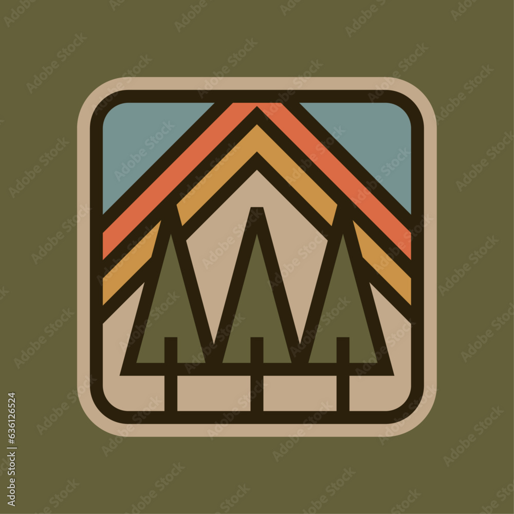 Mountain outdoor retro badge Mountain outdoor retro badge