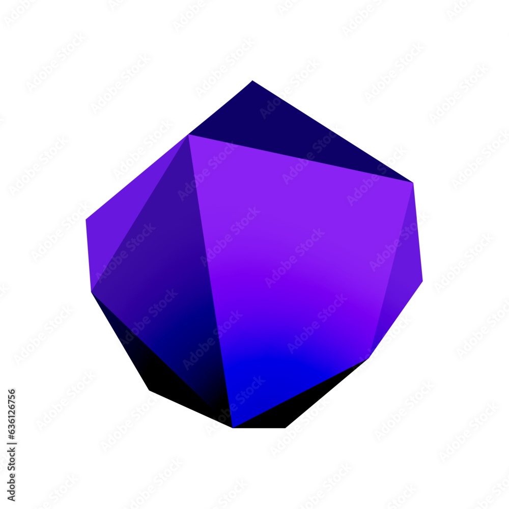 Fototapeta premium Abstract low poly stone design. Geometric 3d vector design element