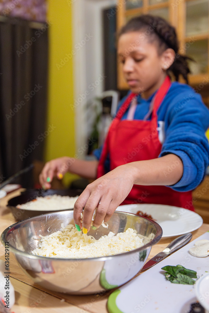 Making pan pizza Making pan pizza