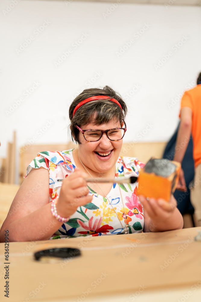 Therapist aids cognitive development, inspiring positivity. Stock Photo ...